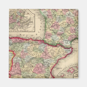 Imã França, Espanha, Portugal Mapa de Mitchell