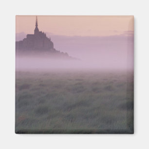 Imã FRANÇA, Normandia Mont St. Michel. Névoa da Manhã