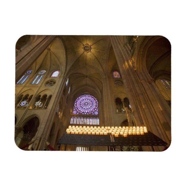 Ímã França, Paris. Interior da Catedral de Notre Dame. (Horizontal)
