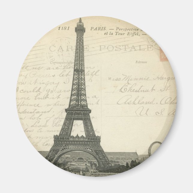 Imã França - Paris - Magnet Torre Eiffel (Frente)