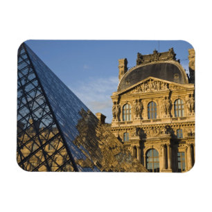 Ímã França, Paris, Museu do Louvre e a Pirâmide,