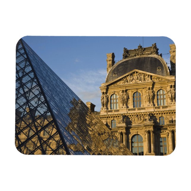 Ímã França, Paris, Museu do Louvre e a Pirâmide, (Horizontal)