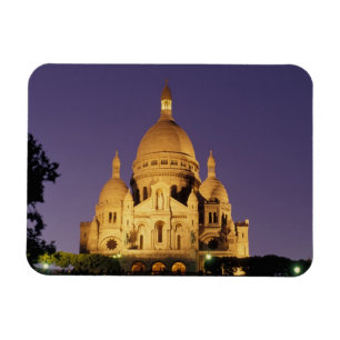 Ímã França, Paris, Sacré-Coeur ao anoitecer.