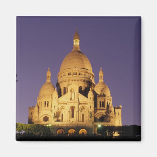Imã França, Paris, Sacré-Coeur ao crepúsculo.