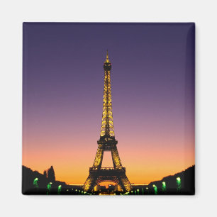 Imã França, Paris, Torre Eiffel ao pôr do sol.