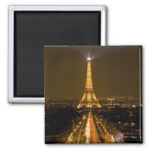 Imã França, Paris. Visão noturna da Torre Eiffel