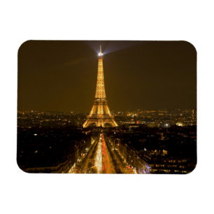 Ímã França, Paris. Vista noturna da Torre Eiffel