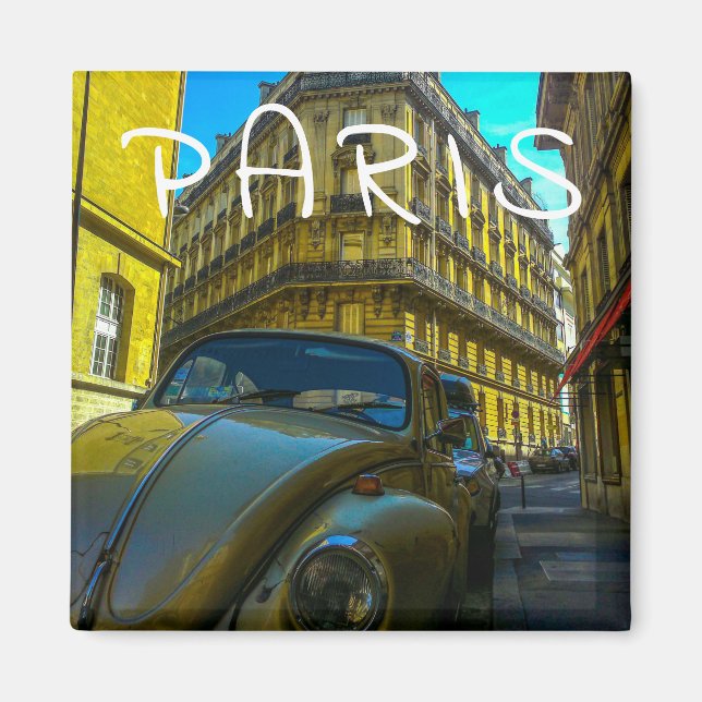 Imã France Architecture French Street Old Car Paris (Frente)