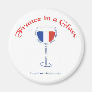 Imã France em um vidro