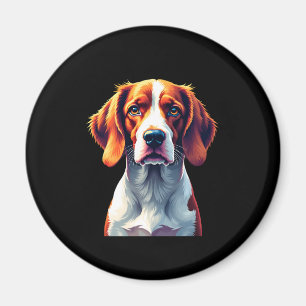 Imã Francês Brittany Spaniel Mãe Pai Cachorro Face Pop