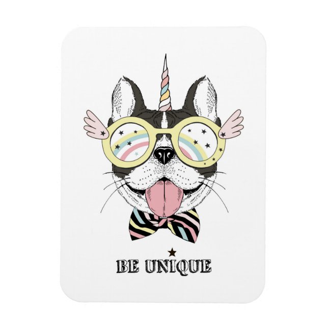 Ímã Francês Bulldog Unicorn (Vertical)