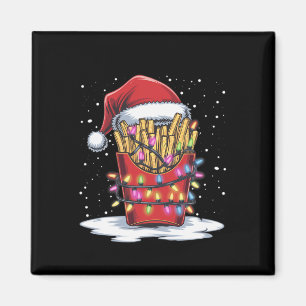 Imã Francês Fries Natal Árvore Santa Hights Xmas