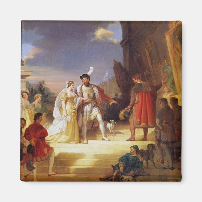 Imã Francois I com Leonardo da Vinci (Frente)