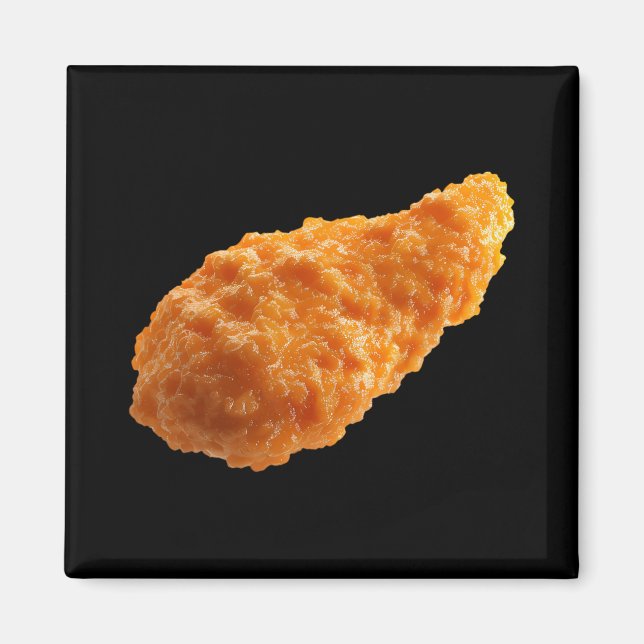 Imã Frango Crocante Engraçado Amante de Nuggets de Com (Frente)