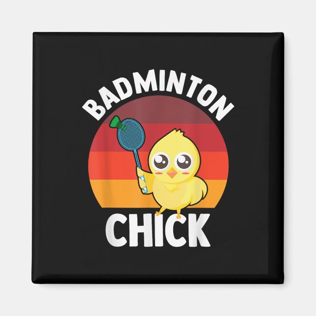 Imã Frango de Badminton Jogador de Badminton Peteca Es (Frente)