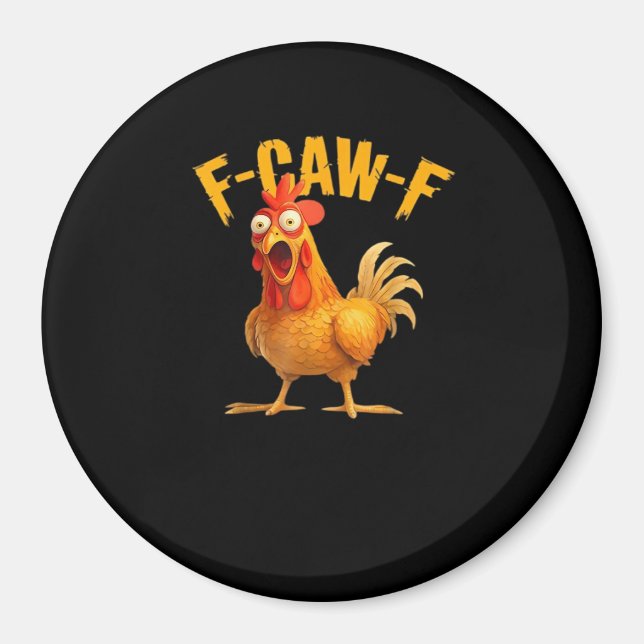 Imã Frango F-Caw-F engraçado Frango F-Caw-F Clássico L (Frente)