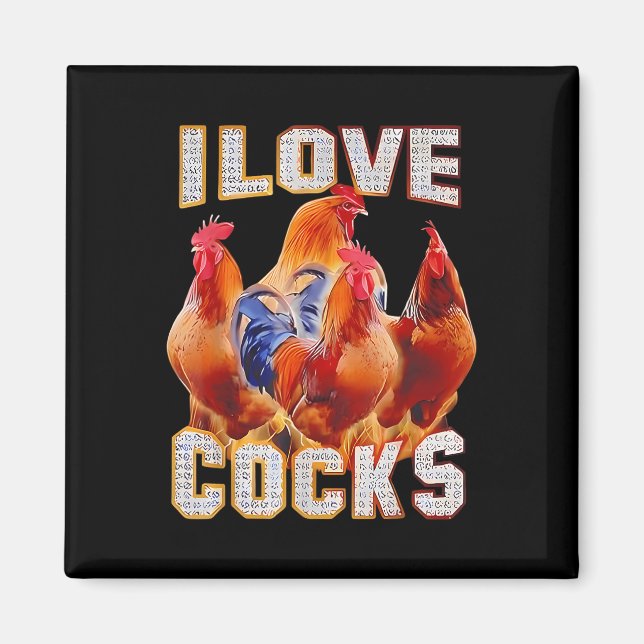 Imã Frango I Love S (Frente)