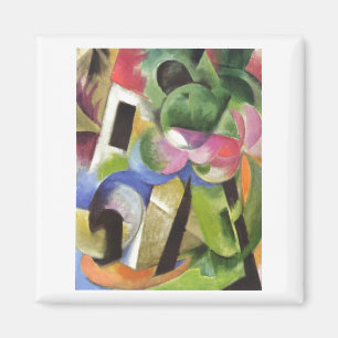 Imã Franz Marc - casa com composição pequena 1914 da