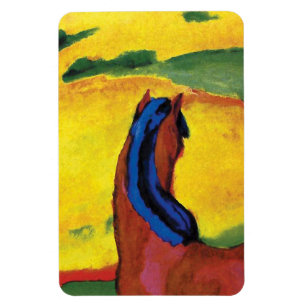 Ímã Franz Marc - Cavalo numa pintura de paisagem