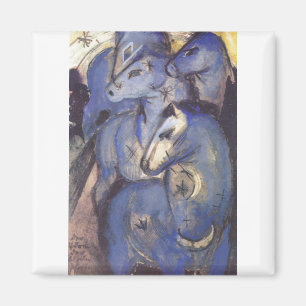 Imã Franz Marc - torre do Equestrian azul dos cavalos
