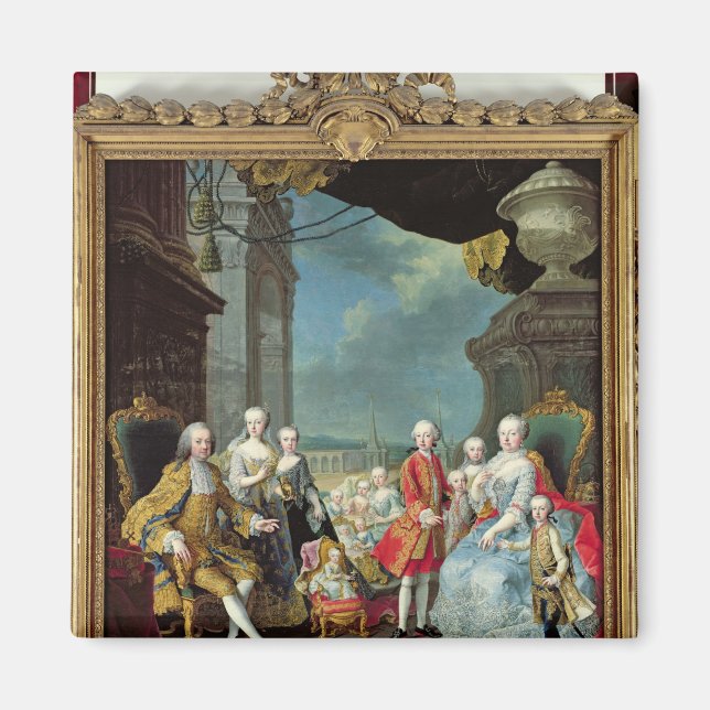 Imã Franz Stephan I com sua esposa Marie-Therese (Frente)