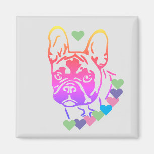 Imã französische Bulldogge mit Herzhalsband Magnet
