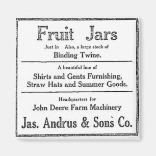 Imã Frascos da fruta do vintage para a venda Dixie Ut
