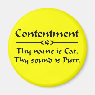 Imã Frase de conteúdo para um amante de gato