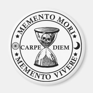 Imã Frase em Latim - Aproveite o Dia - Memento Mori