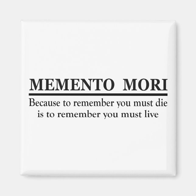 Imã Frase em Latim - Memento Mori (Frente)