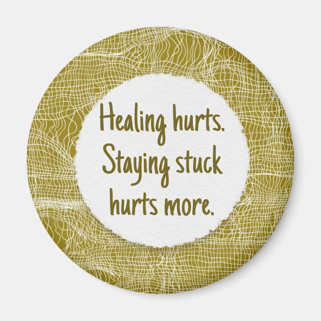 Imã Frase Personalizada de Textura do Tecido Moderno D (Frente)