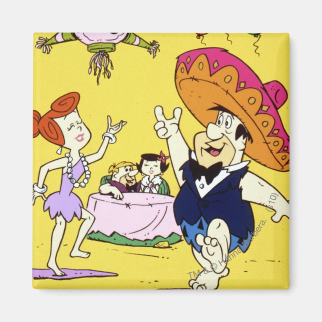 Imã Fred Flintstone Wilma Barney e Betty Fiesta (Frente)