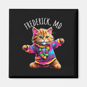 Imã Frederick Md Usa Divorcioso Dançando Gatos Colorid