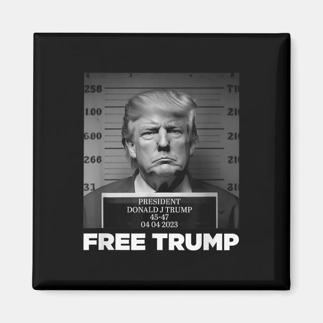 Imã Free Donald Trump Mugshot (Frente)