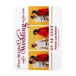 Ímã Free Drinks Wedding Salvar O Magnete Fotográfico D