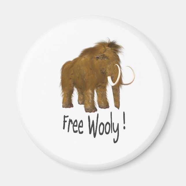Imã "Free Wooly" Wooly Mammoth (Frente)