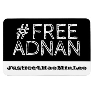 Ímã #FreeAdnan do carro do quadro