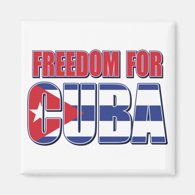 Imã FREED-For-CUBA-FLAG (Frente)