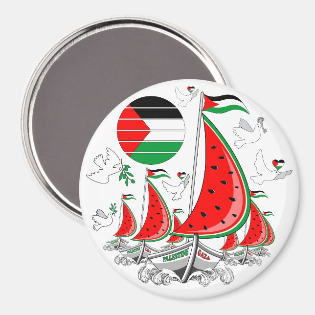 Imã Freedom Global Sumud Flotilla Boats para Gaza (Front/Back)