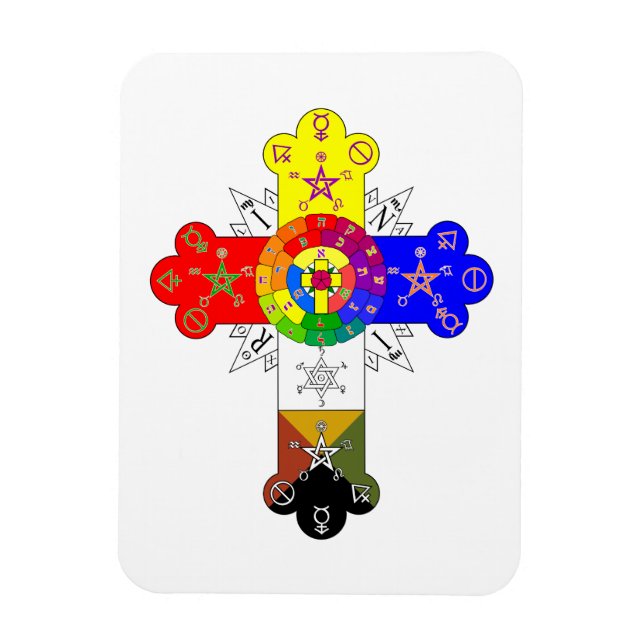 Ímã Freemasonic Rosy Cross (Vertical)