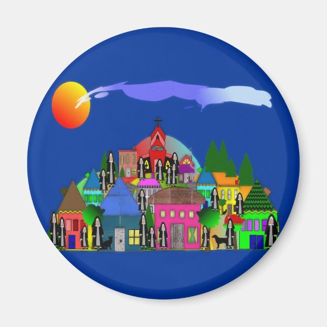 Imã "freiras da vila" presentes de arte química (Frente)