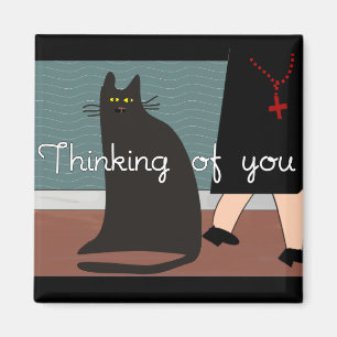 Imã Freiras "Pensando em você" Cartões e presentes - D