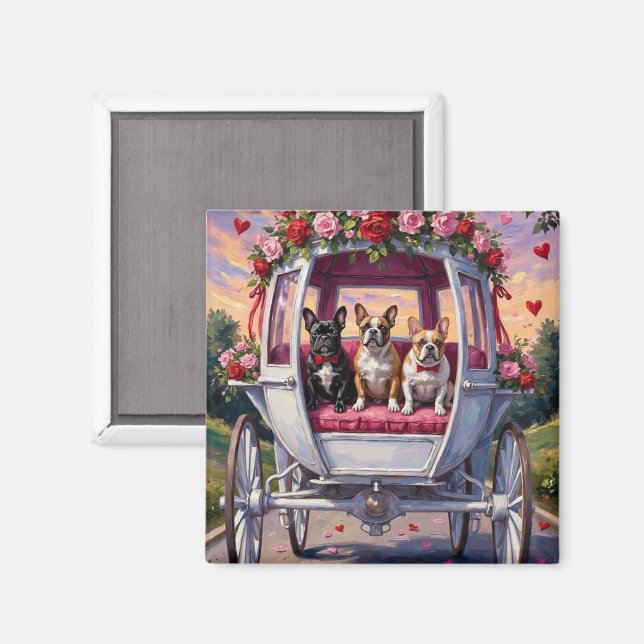 Imã French Bulldog Valentine's Day  (Front/Back)