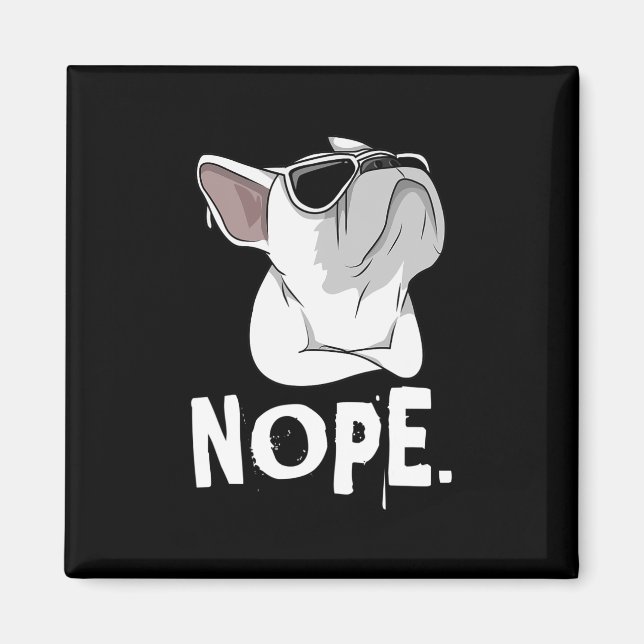 Imã Frenchie Bulldog Francês Branco  (Frente)