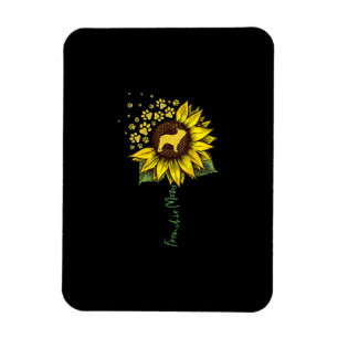 Ímã Frenchie Mãe Sunflower French Bulldog Gift