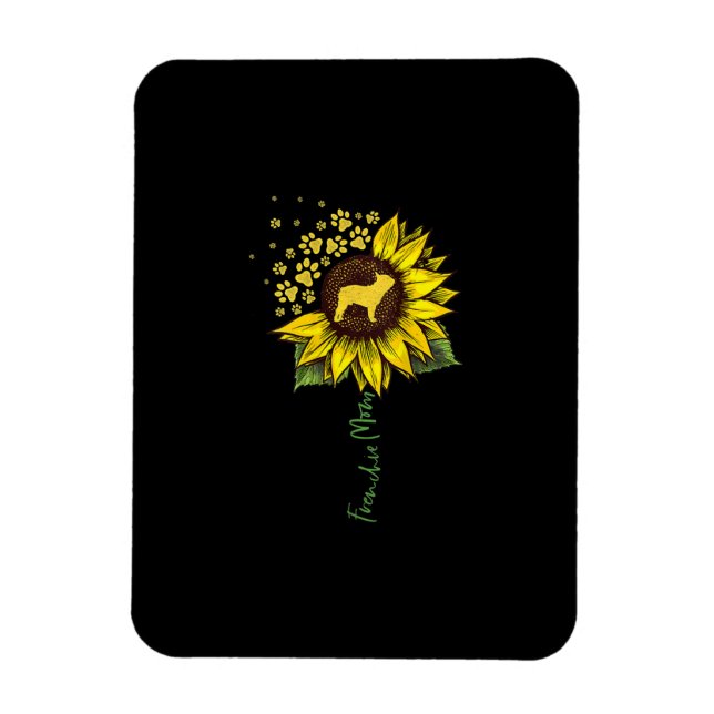 Ímã Frenchie Mãe Sunflower French Bulldog Gift (Vertical)