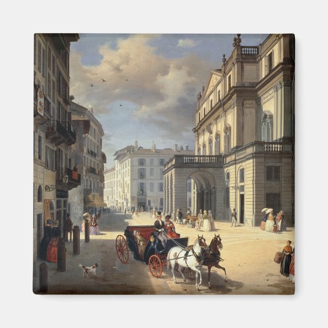 Imã Frente do Teatro La Scala, 1852 (Frente)
