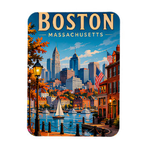 Ímã Frente Marítima Histórica e Horizonte de Boston