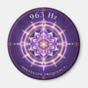 Imã Frequência Solfeggio 963 Hz Ímã Flor da Vida