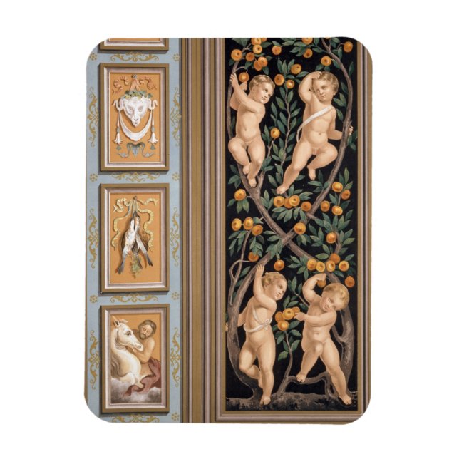 Ímã Fresco de Cupídeos da Igreja de Ruas. Ambroglio, (Vertical)